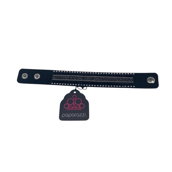 Paparazzi Jewelry Seize The Sass Black Bracelet Adjustable Snap Closure Women - Picture 4 of 8